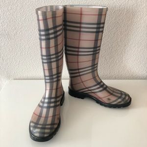 Burberry Check Rain Boots